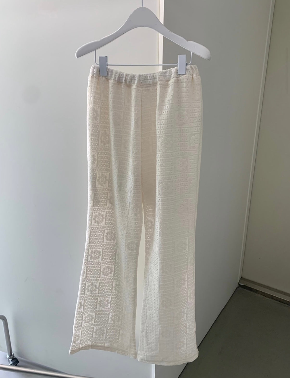 Lace Mosaic Relaxed Banding Pants