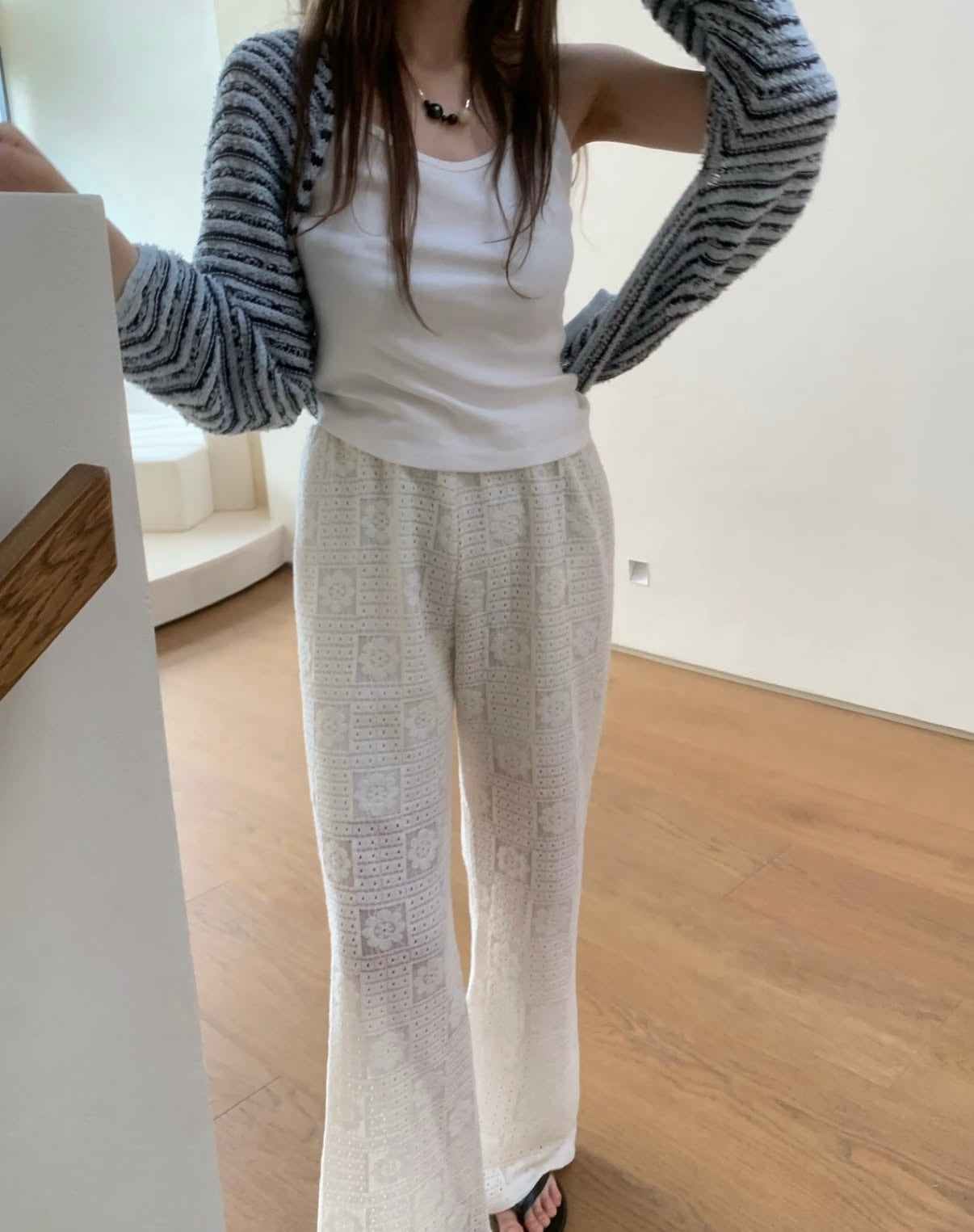 Lace Mosaic Relaxed Banding Pants