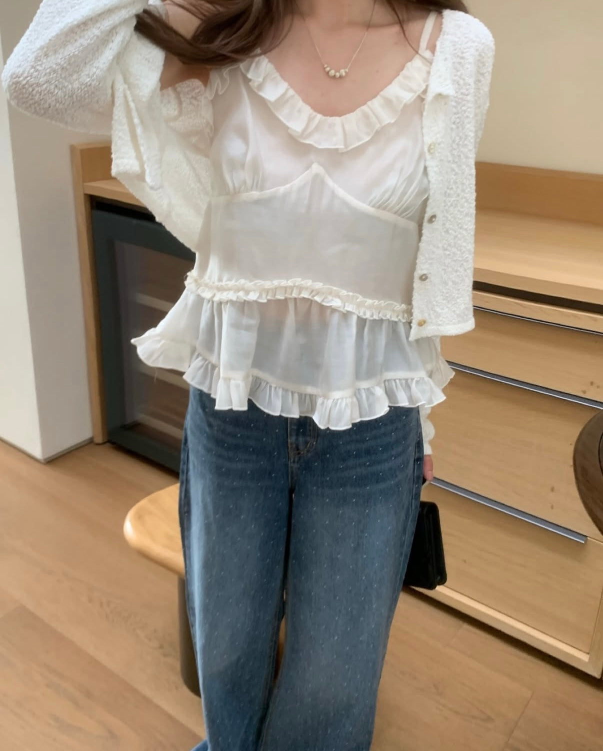 Sabrina Ruffle Layered Cami Blouse
