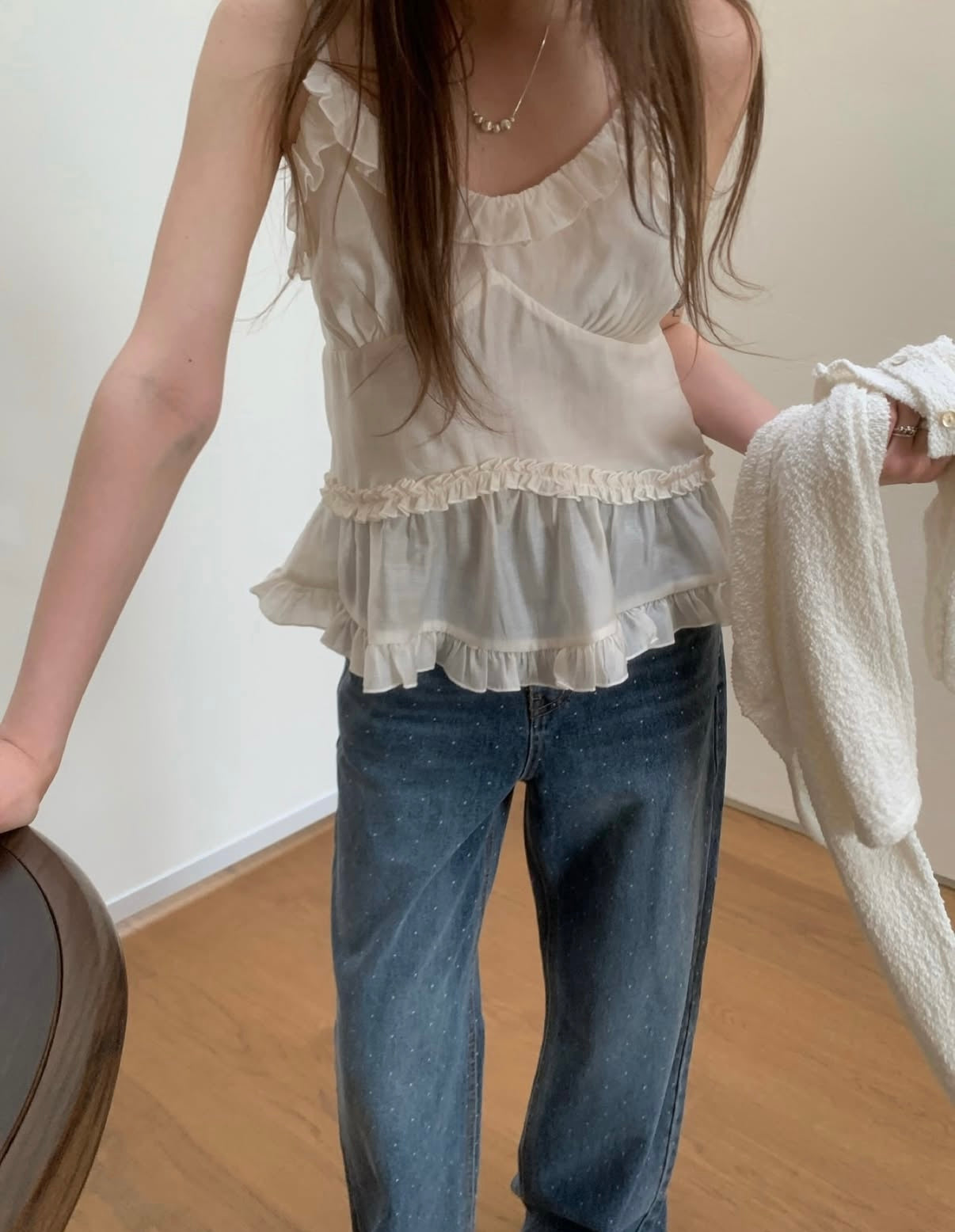 Sabrina Ruffle Layered Cami Blouse