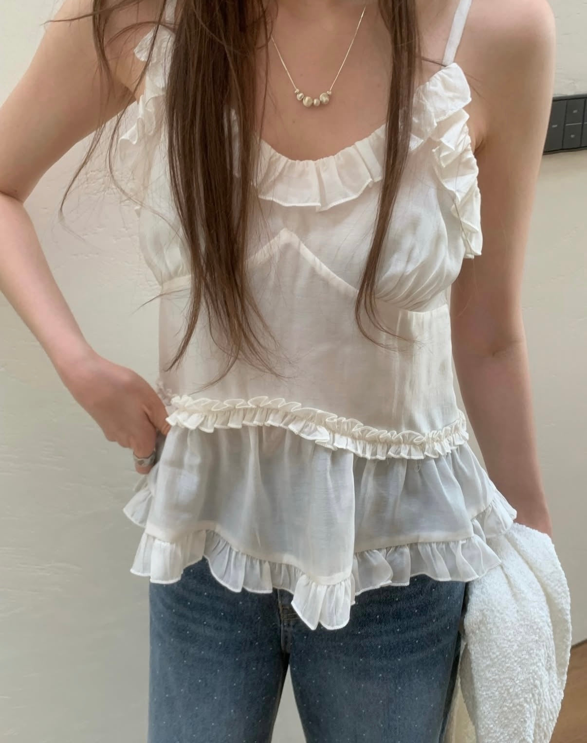 Sabrina Ruffle Layered Cami Blouse