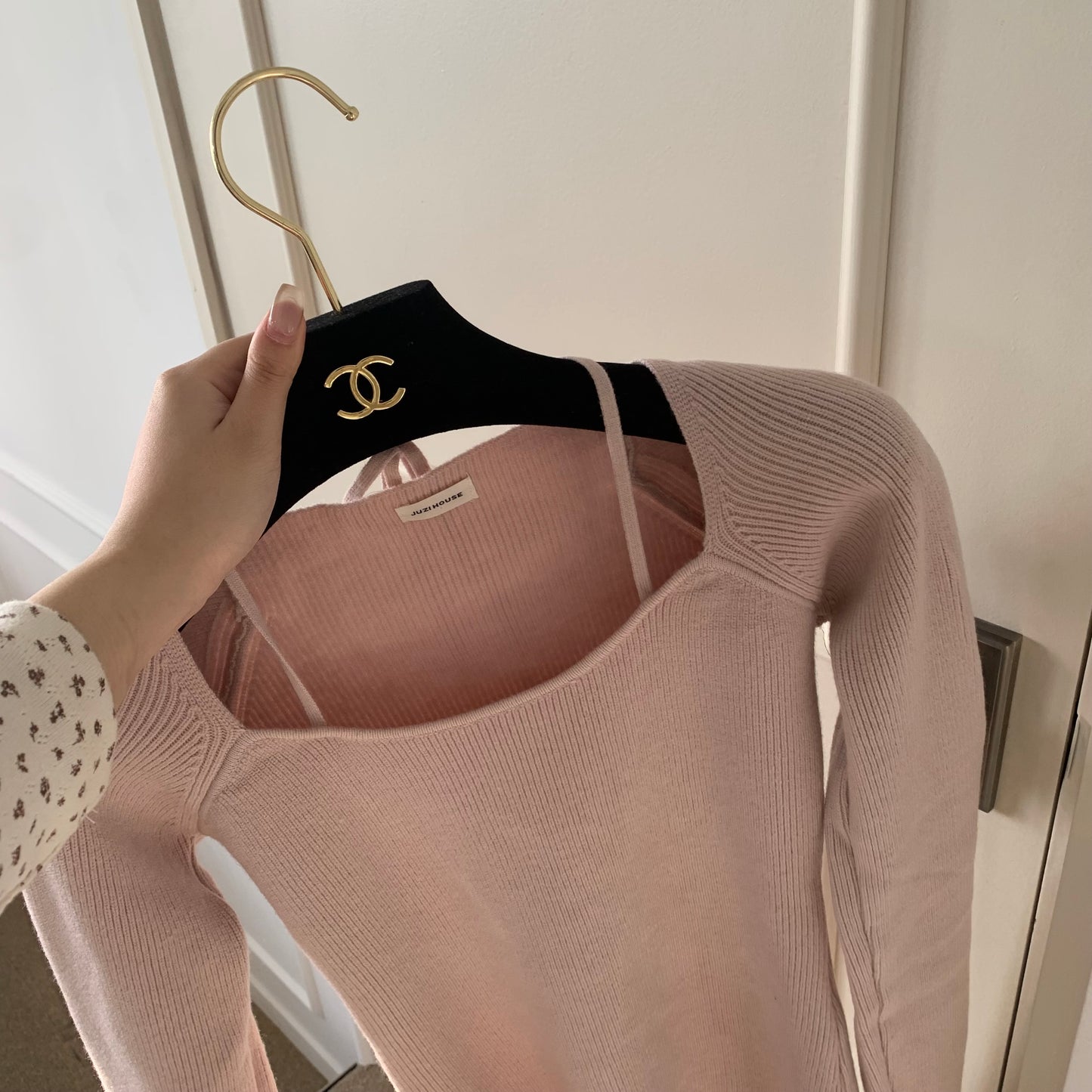 Peach Knit Top
