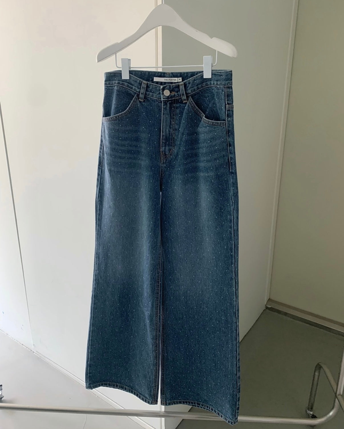 Midnight Dot Wide-Leg Denim