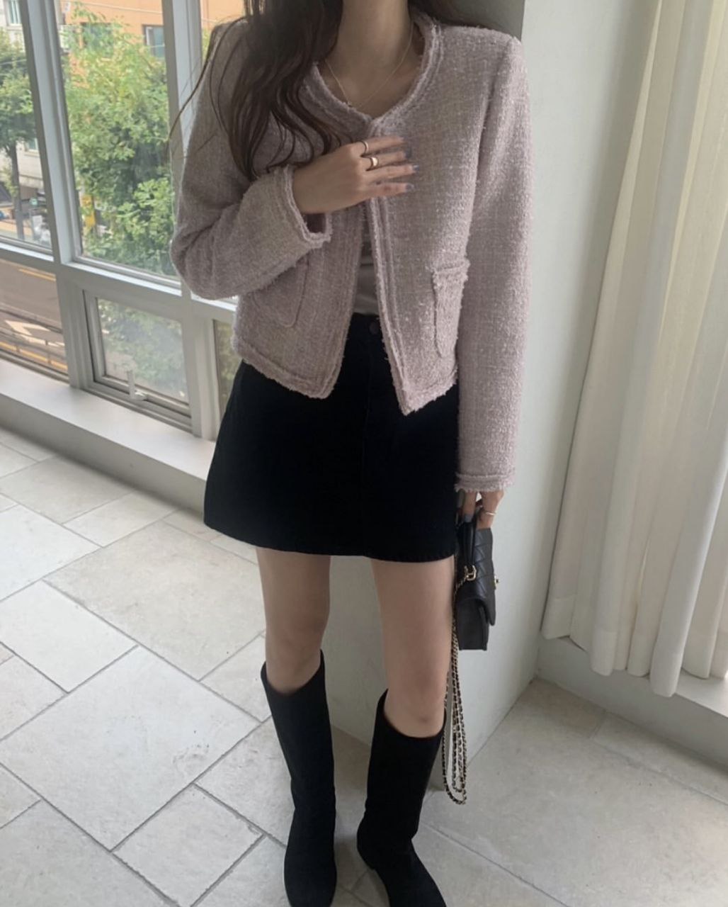 Bouclé Dream Cropped Cardigan Jacket