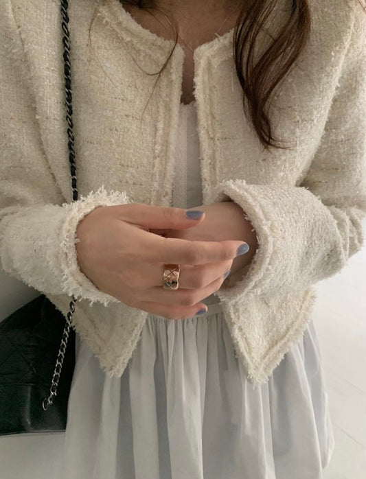 Bouclé Dream Cropped Cardigan Jacket