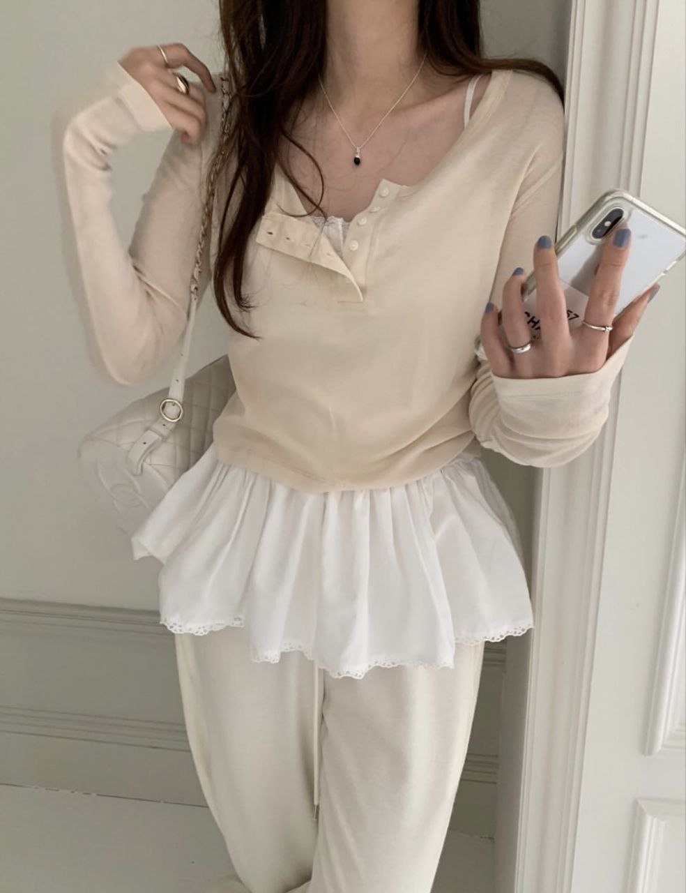 Essential Button Henley Knit Top