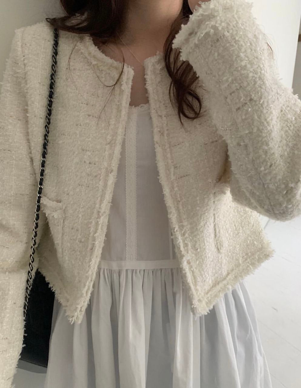 Bouclé Dream Cropped Cardigan Jacket