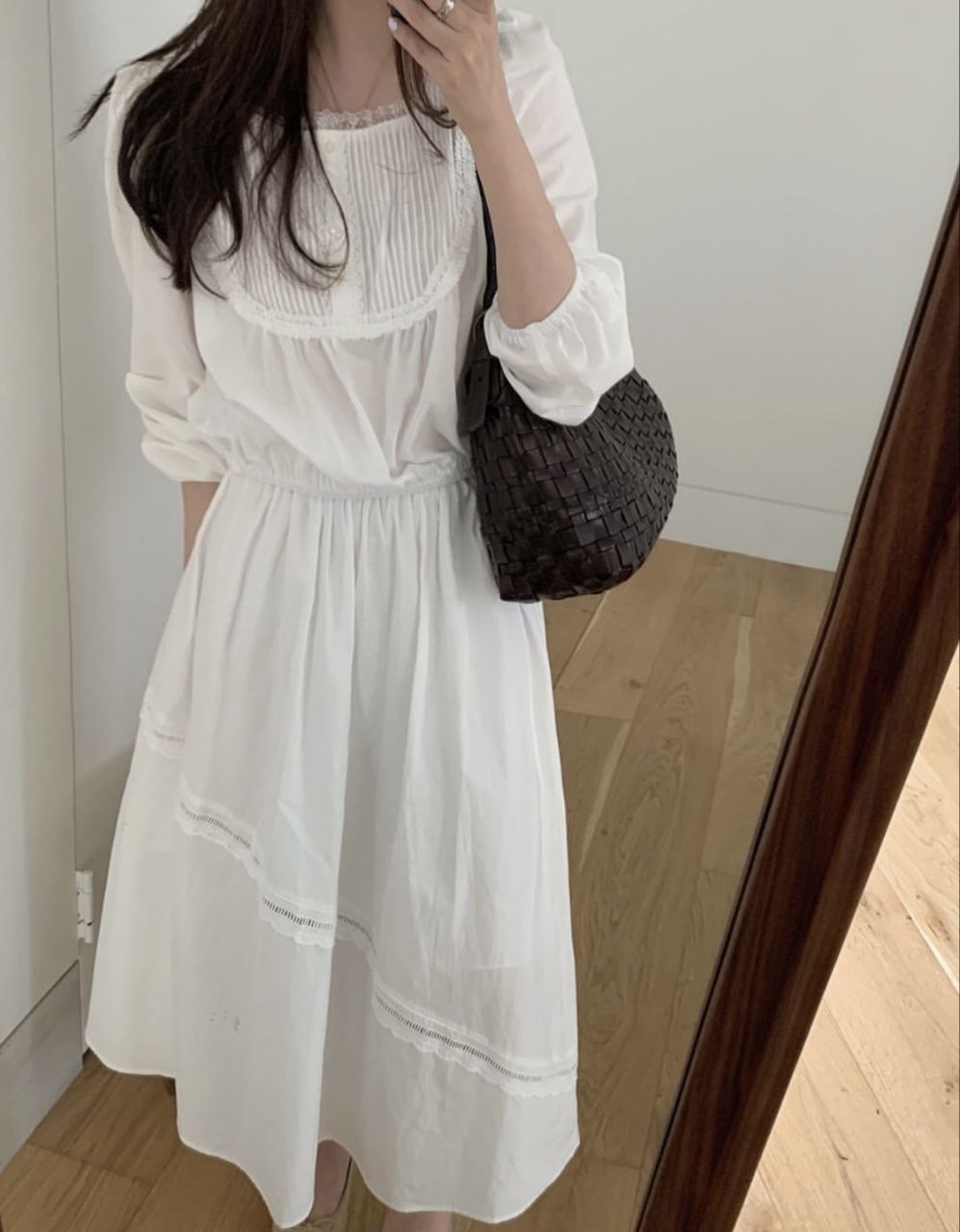 Victorian Lace Trim Midi Skirt