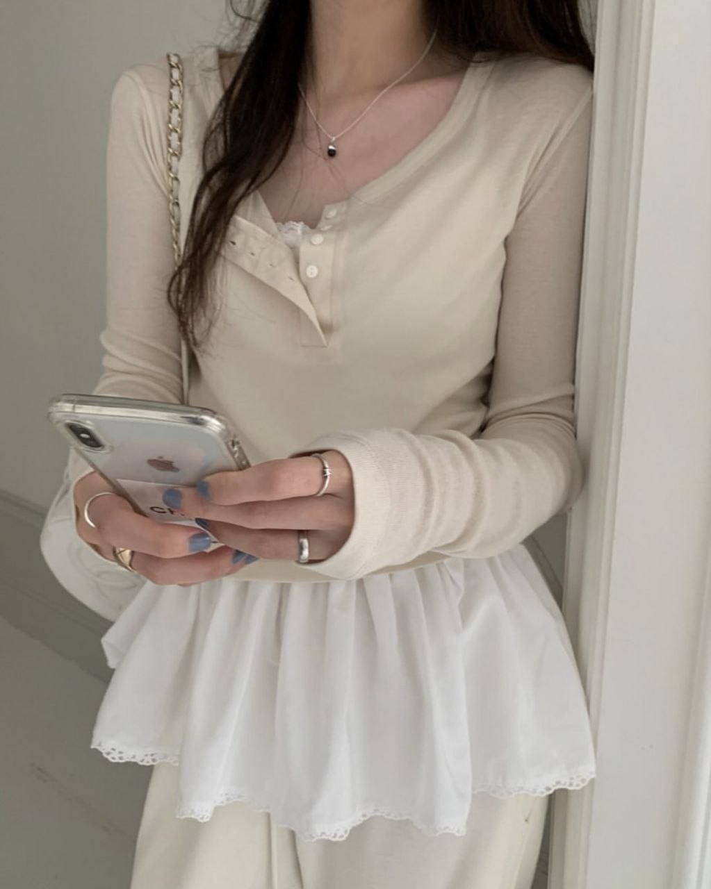 Essential Button Henley Knit Top
