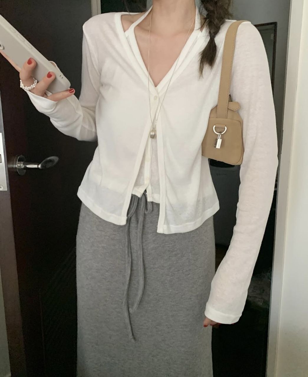 Soft Layered Modal Cardigan Set