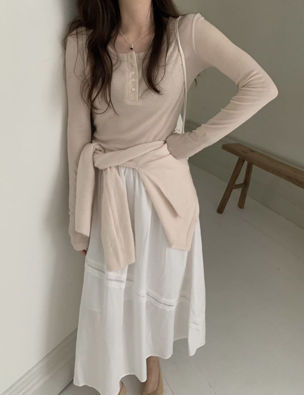 Essential Button Henley Knit Top