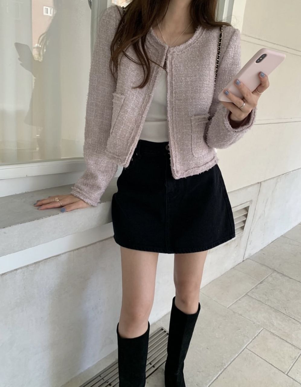 Bouclé Dream Cropped Cardigan Jacket