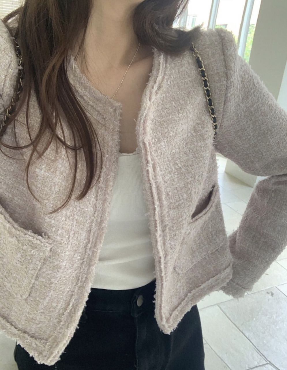 Bouclé Dream Cropped Cardigan Jacket